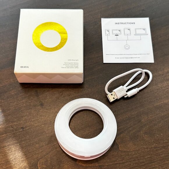 Rechargeable Selfie LED Circle Light Ring - Phone, Laptop, Camera - Picture 6 of 9
